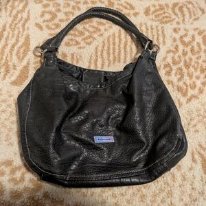 Y2K Reflections Black Faux Leather Slouch Hobo Bag – Shoulder Purse